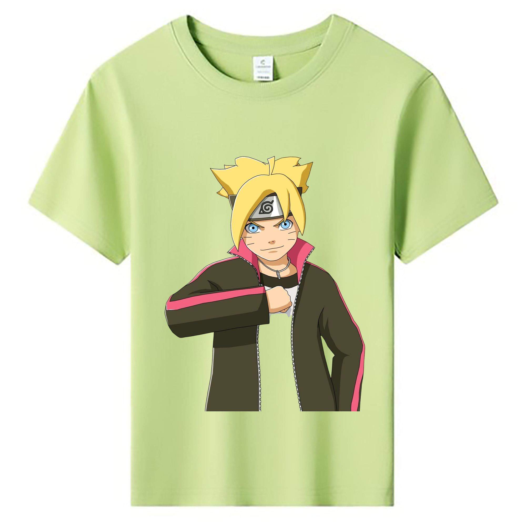 （画像用） NARUTO -ナルト- うずまき ボルト Uzumaki Boruto 綿100％キッズTシャツ（フロントプリント）